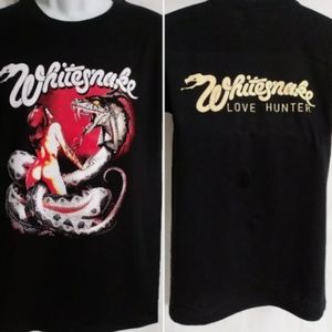 WHITESNAKE Men's T Shirt Love Hunter 80's Rock Band Vtg Style Print